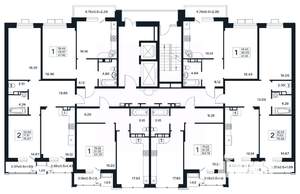 2-к квартира, вторичка, 76м2, 12/12 этаж