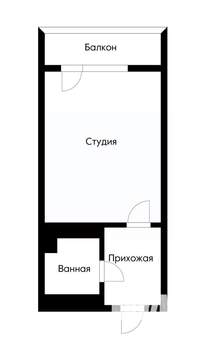 Студия квартира, вторичка, 18м2, 6/6 этаж