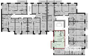 1-к квартира, строящийся дом, 43м2, 2/3 этаж