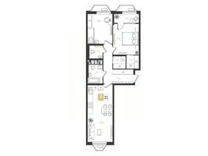 2-к квартира, строящийся дом, 67м2, 4/9 этаж