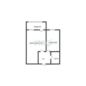 1-к квартира, вторичка, 35м2, 2/16 этаж