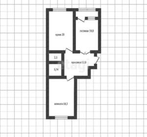 2-к квартира, вторичка, 72м2, 5/19 этаж