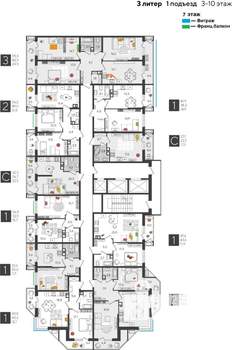 Студия квартира, вторичка, 32м2, 7/24 этаж