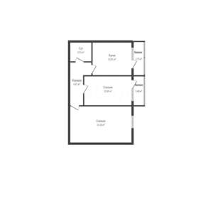 3-к квартира, вторичка, 64м2, 4/7 этаж