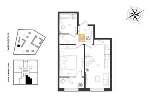 1-к квартира, вторичка, 45м2, 2/18 этаж