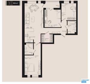 3-к квартира, вторичка, 88м2, 10/18 этаж