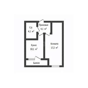 1-к квартира, вторичка, 35м2, 11/17 этаж