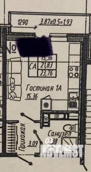 Студия квартира, вторичка, 24м2, 3/10 этаж