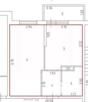 1-к квартира, вторичка, 37м2, 6/8 этаж