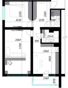 2-к квартира, вторичка, 62м2, 7/12 этаж