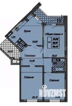 3-к квартира, вторичка, 96м2, 3/19 этаж
