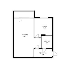1-к квартира, вторичка, 33м2, 3/5 этаж