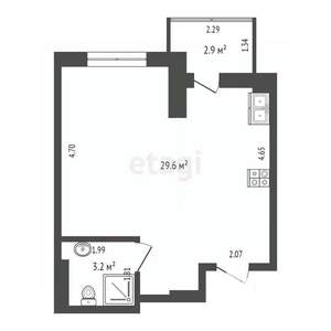 Студия квартира, вторичка, 33м2, 17/17 этаж