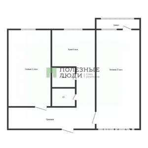 2-к квартира, вторичка, 44м2, 5/5 этаж