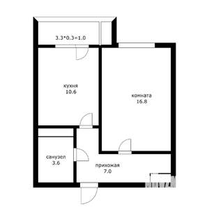 1-к квартира, вторичка, 39м2, 10/18 этаж