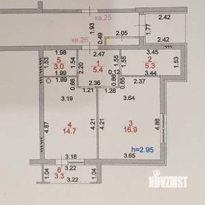 1-к квартира, вторичка, 45м2, 1/3 этаж