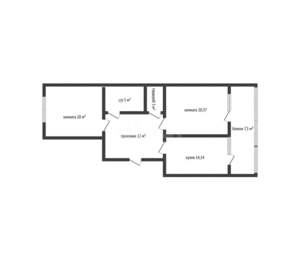 3-к квартира, вторичка, 79м2, 1/9 этаж