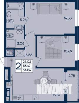 2-к квартира, вторичка, 35м2, 4/18 этаж
