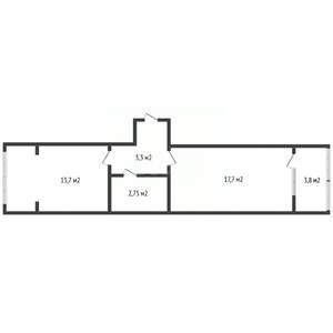 1-к квартира, вторичка, 41м2, 2/6 этаж