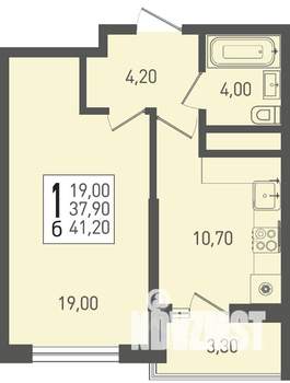 1-к квартира, вторичка, 41м2, 3/22 этаж