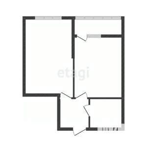 1-к квартира, вторичка, 30м2, 7/16 этаж