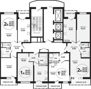 2-к квартира, вторичка, 59м2, 11/24 этаж