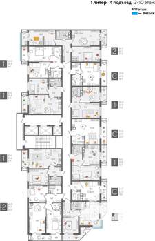 1-к квартира, вторичка, 47м2, 10/24 этаж