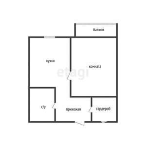 1-к квартира, вторичка, 41м2, 5/18 этаж
