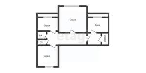 3-к квартира, вторичка, 74м2, 2/10 этаж