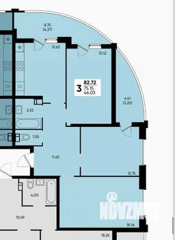 3-к квартира, вторичка, 83м2, 4/20 этаж
