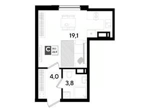 Студия квартира, строящийся дом, 27м2, 11/16 этаж