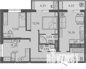 3-к квартира, вторичка, 72м2, 7/18 этаж