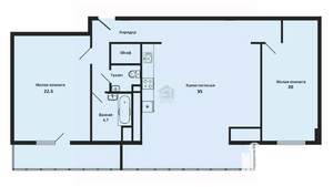 2-к квартира, вторичка, 100м2, 8/16 этаж