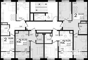2-к квартира, вторичка, 35м2, 4/18 этаж