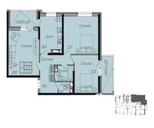 3-к квартира, вторичка, 80м2, 12/20 этаж