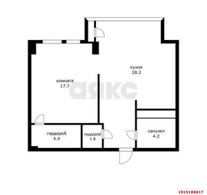 1-к квартира, вторичка, 56м2, 16/16 этаж