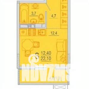 1-к квартира, вторичка, 25м2, 2/8 этаж
