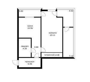 1-к квартира, вторичка, 42м2, 15/16 этаж