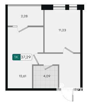 1-к квартира, вторичка, 37м2, 17/18 этаж