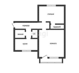 2-к квартира, вторичка, 55м2, 1/9 этаж