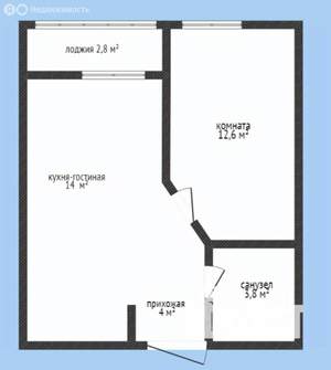 1-к квартира, вторичка, 34м2, 6/16 этаж