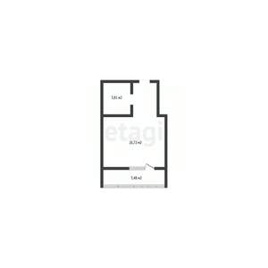 Студия квартира, вторичка, 27м2, 17/21 этаж