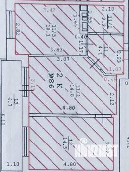 2-к квартира, вторичка, 52м2, 10/11 этаж
