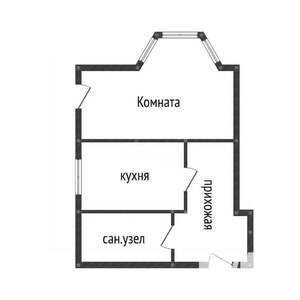 1-к квартира, вторичка, 41м2, 2/6 этаж