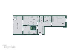 2-к квартира, вторичка, 67м2, 15/18 этаж