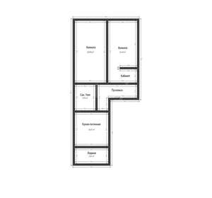 2-к квартира, вторичка, 61м2, 3/7 этаж