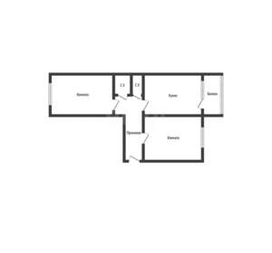 2-к квартира, вторичка, 60м2, 7/16 этаж