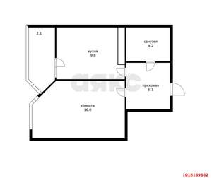 1-к квартира, вторичка, 36м2, 14/25 этаж