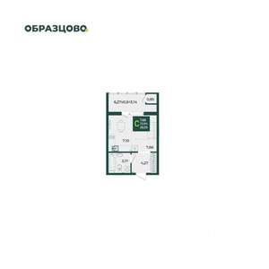 Студия квартира, вторичка, 27м2, 2/18 этаж