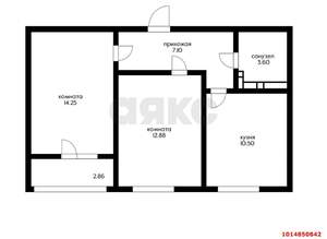 2-к квартира, вторичка, 50м2, 10/16 этаж